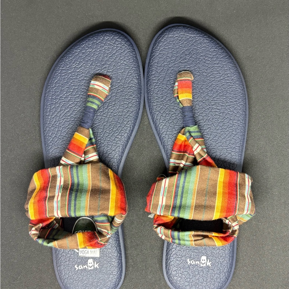 Sanuk Multicolor Striped yoga mat Sandals